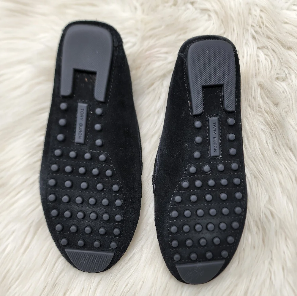Tory Burch Gemini Link Suede Loafer Black